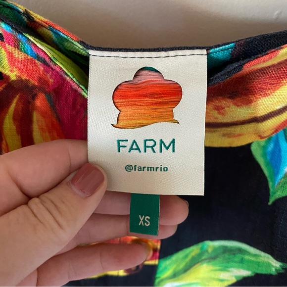 Farm Rio Preta Banana Linen Mini Dress - Picture 6 of 8